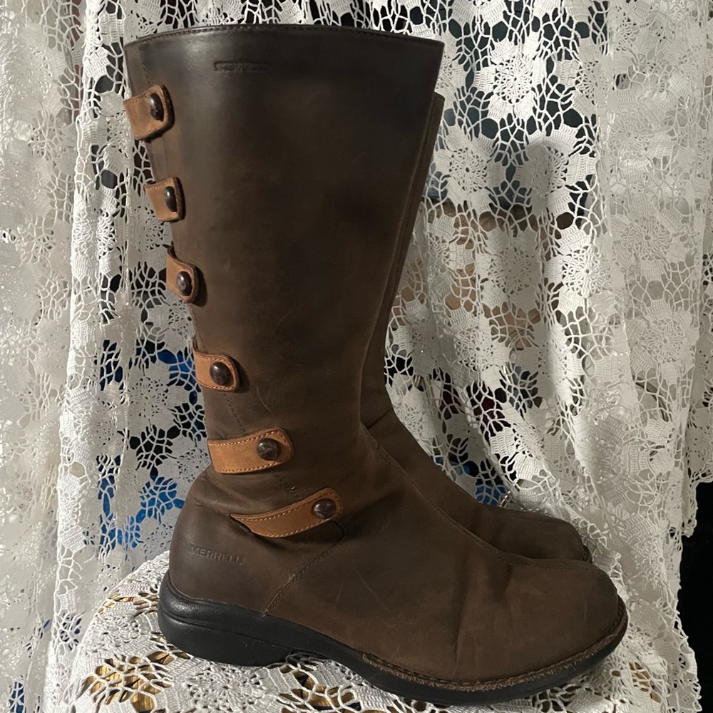 Merrell Women's Captiva Launch 2 Waterproof Boot in Cinnamon Molasses Size 7